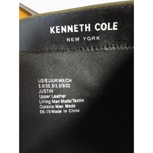 Justin Womens Genuine Leather Knee-High Boots 5.5 Olive Green With Zipper & Bloc - Picture 7 of 14